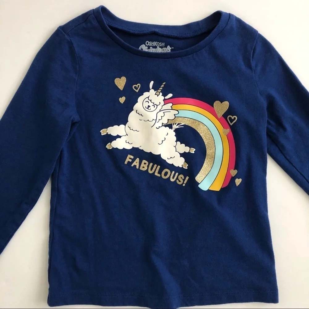 OshKosh B’gosh Toddler Girl Long Sleeve Graphic Tee Size 2T